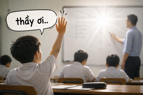 Thầy ơi, em không hiểu bài vì bảng khó nhìn quá - chiếc bảng cũ làm lu mờ bài giảng