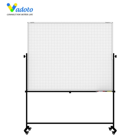 Bảng Lật 2 Mặt Trắng Khung Oval Cao Cấp , Thay Đổi Chiều Cao Vadoto Nanotech