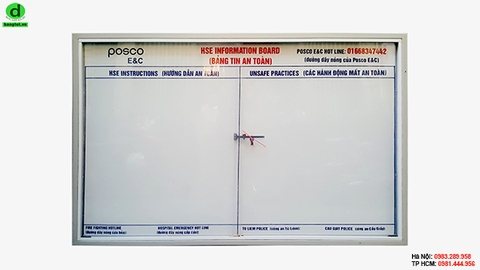 Bảng Tin Treo Tường  Cử Kính Lùa Có Khóa