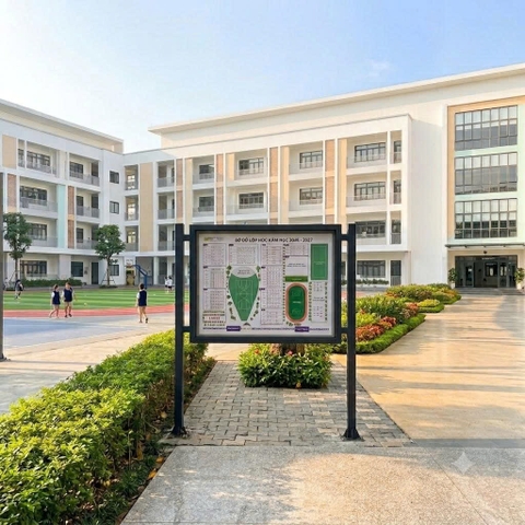 Bảng Sơ Đồ Trường Học, Bảng Tin Ngoài Trời Có Cửa Kính Khóa An Toàn