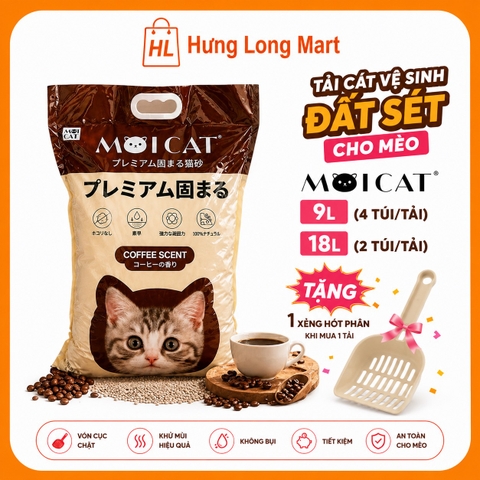 Tải cát vệ sinh mèo moicat 18L