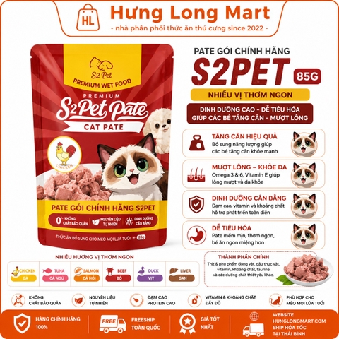 Pate s2pet gói nhiều vị