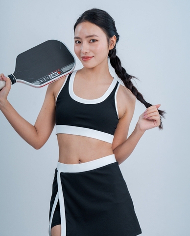 Áo bra thể thao nữ cổ tròn phối viền Sunshine