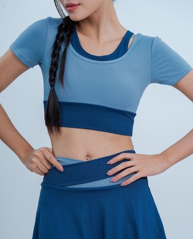 Áo bra thể thao nữ phom croptop hai lớp