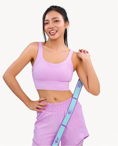 Áo bra thể thao nữ cổ U khoét lưng Cushion