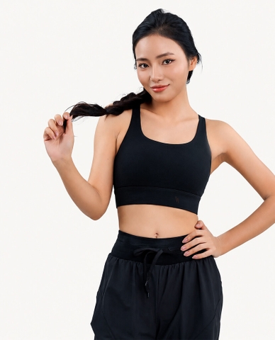 Áo bra thể thao nữ cổ U lưng cut out