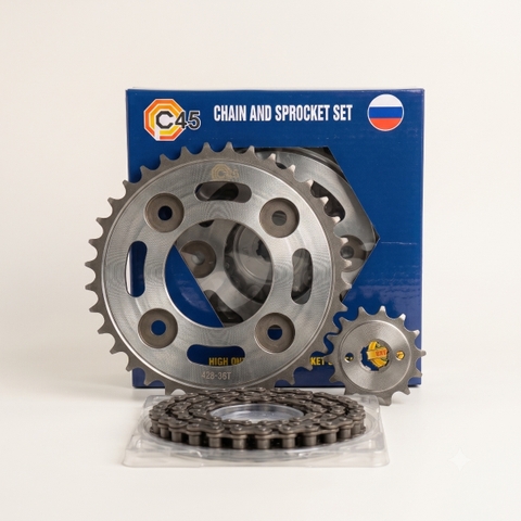 Bộ nhông xích C45 cho Honda Wave Alpha, Wave RS, Future FI, Future Neo – C45 Rs 36-14-108