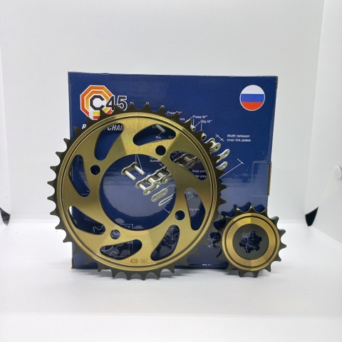 Bộ nhông xích C45 cho Yamaha Jupiter FI – C45 Ju Fi 41-13 2 lỗ-108