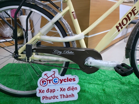 Xe đạp đường phố HOPE Bánh 26 inch màu Vàng Kem