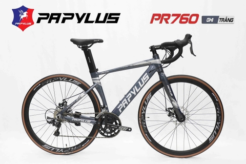 Xe đạp đua PAPYLUS PR760 màu Ghi-Trắng