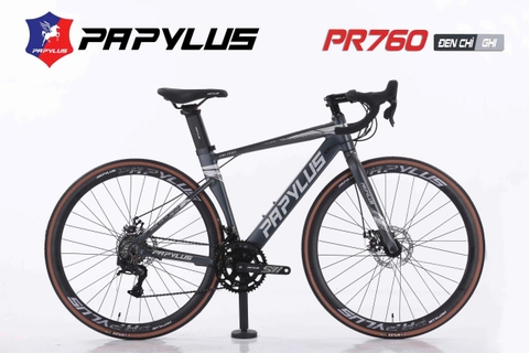 Xe đạp đua PAPYLUS PR760 màu Đen chì - Ghi