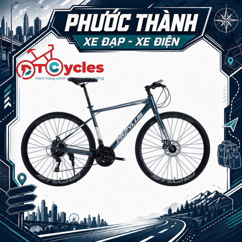 Xe đạp Touring PAPYLUS PT600 màu Xanh Bộ Đội