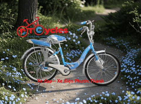 Xe đạp nữ PTCYCLES Windows 580 Sườn đơn thiên nga màu Xanh Biển