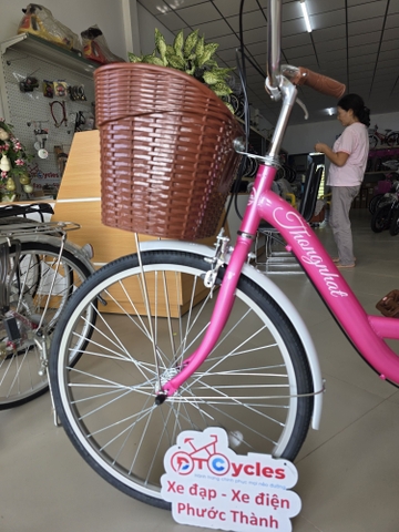 Xe đạp nữ Thống Nhất New 24 2026 màu Hồng