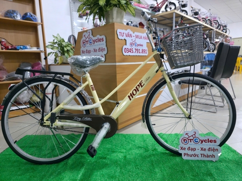 Xe đạp đường phố HOPE Bánh 26 inch màu Vàng Kem
