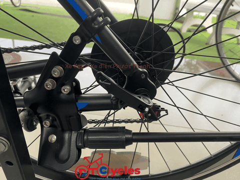 Xe đạp đua BlackLine Bánh 700c Khung nhôm màu Đen-Xanh dương