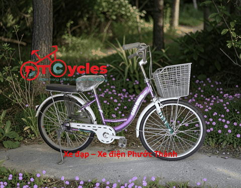 Xe đạp nữ PTCYCLES Windows 580 Sườn đơn thiên nga màu Tím