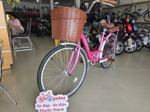 Xe đạp nữ Thống Nhất New 24 2026 màu Hồng