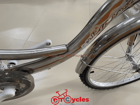 Xe đạp nữ PTCYCLES Windows 580 Sườn đơn thiên nga INOX