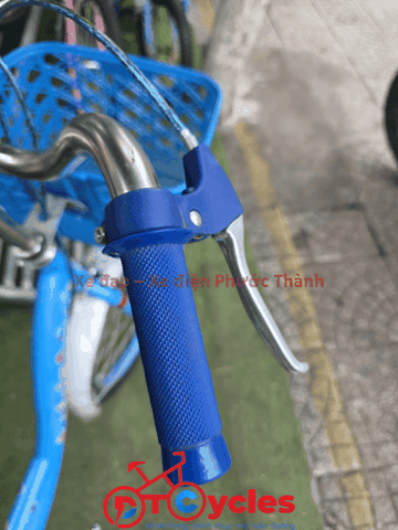 Xe đạp trẻ em nữ PTCYCLES Windows 500 Sườn đơn thiên nga màu Xanh Biển