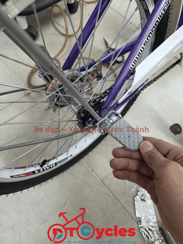 Xe đạp trẻ em nữ PTCYCLES Windows 500 Sườn đơn thiên nga màu Tím