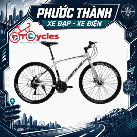Xe đạp Touring PAPYLUS PT600 màu Bạc Titan