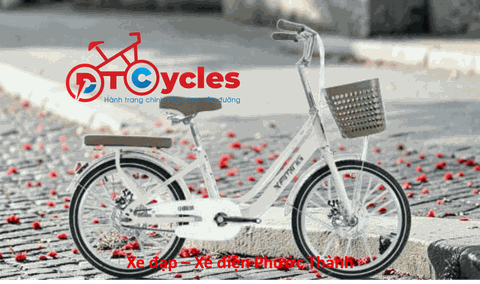 Xe đạp nữ Mochi M99 Sườn đôi 24 màu Trắng