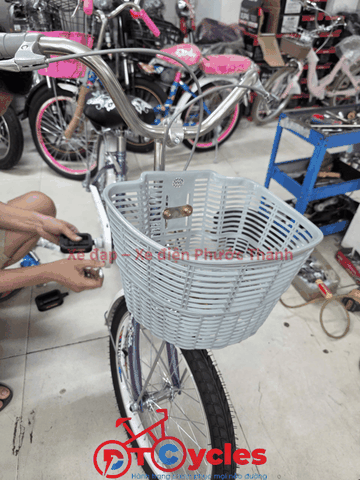 Xe đạp trẻ em nữ PTCYCLES Windows 500 Sườn đơn thiên nga màu Tím