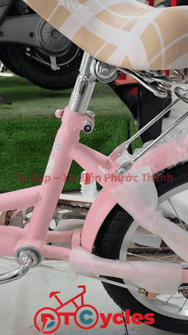 Xe đạp trẻ em nữ Fornix ZN16 màu Hồng Nhạt