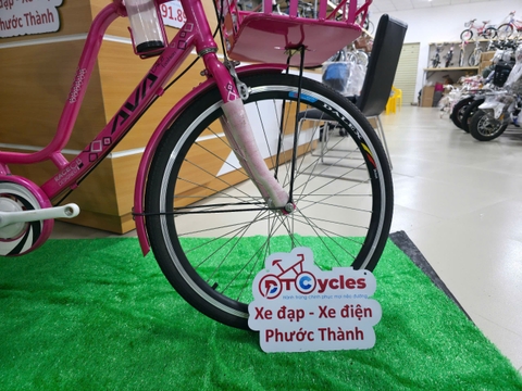Xe đạp nữ AVA sườn đôi gọng nước 24 màu Trắng