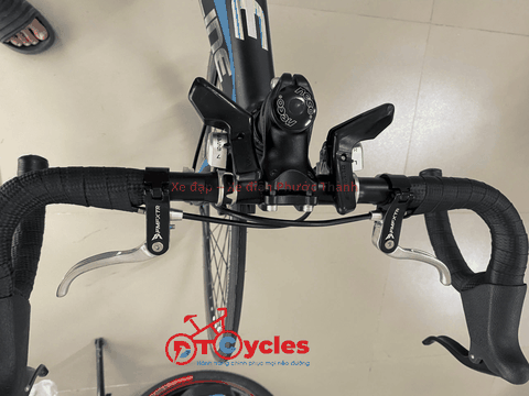Xe đạp đua BlackLine Bánh 700c Khung nhôm màu Đen-Cam