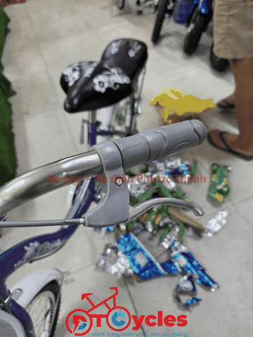 Xe đạp trẻ em nữ PTCYCLES Windows 500 Sườn đơn thiên nga màu Tím