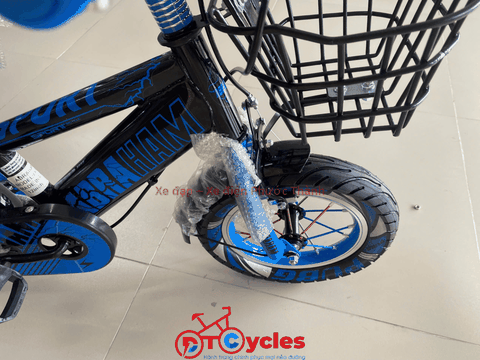 Xe đạp trẻ em nam Abraham SPORT 12 Sườn đôi màu Xanh dương-Đen