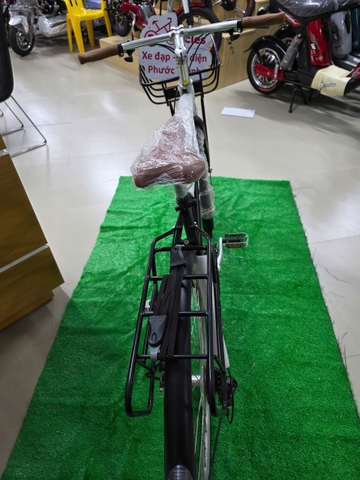 Xe đạp Touring AZI kiểu cổ Bánh 700c Có đề màu Bạc
