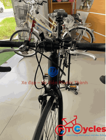 Xe đạp đua BlackLine Bánh 700c Khung nhôm màu Đen-Đỏ
