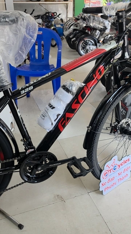 Xe đạp địa hình FASCINO 328 màu Đen-Đỏ
