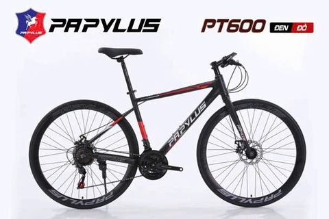 Xe đạp Touring PAPYLUS PT600 màu Đen-Đỏ