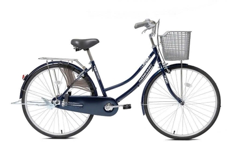 Xe đạp nữ Thống Nhất GN05 26 Sườn đôi dáng cong màu Xanh dương-Tím BATWHEEL