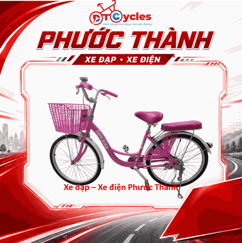 Xe đạp nữ PTCYCLES Windows 580 Sườn đơn thiên nga màu Hồng 2