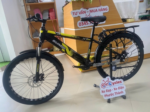 Xe đạp địa hình SMQI Bánh 24 inch 1-Speed màu Đen-Vàng