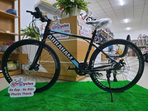 Xe đạp Touring Abraham Bánh 700c Có đề màu Đen-Xanh Dương
