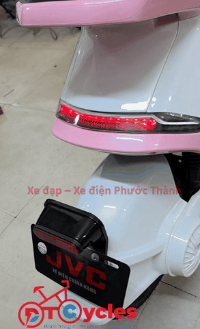 Xe điện JVC G9 NEW màu Trắng-Hồng