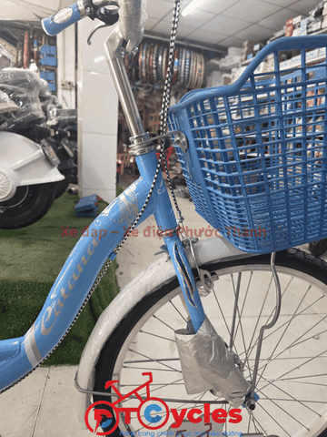 Xe đạp nữ PTCYCLES Windows 580 Sườn đơn thiên nga màu Xanh Biển