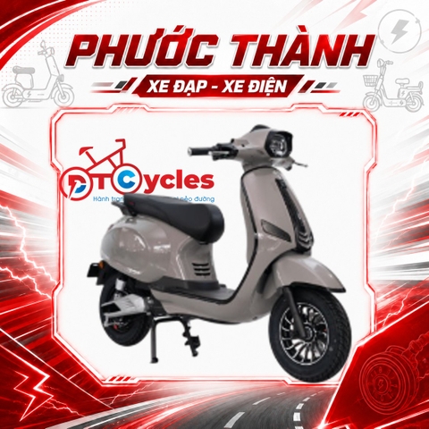 Xe điện JVC VERAS màu Xám Ánh Hồng