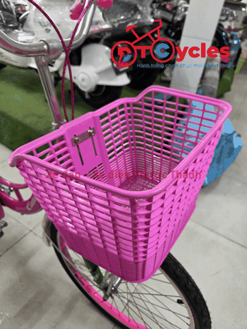 Xe đạp nữ PTCYCLES Windows 580 Sườn đôi thiên nga màu Hồng