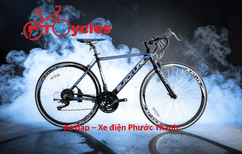 Xe đạp đua BlackLine Bánh 700c Khung nhôm màu Đen-Xanh dương