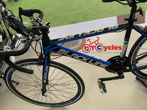 Xe đạp đua BlackLine Bánh 700c Khung nhôm màu Đen-Xanh dương