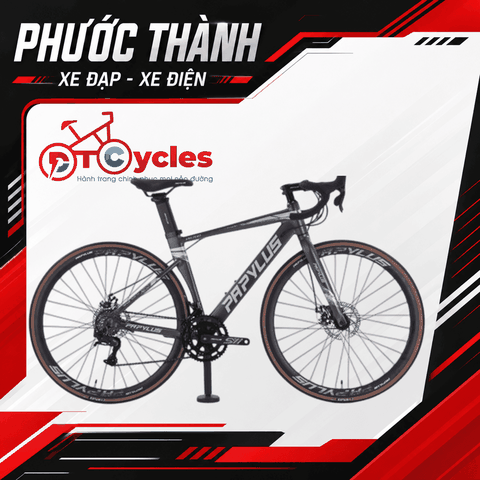 Xe đạp đua PAPYLUS PR760 màu Đen chì - Ghi