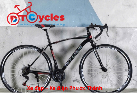 Xe đạp đua TKYLAUS Bánh 700c Hợp kim màu Đen-Đỏ