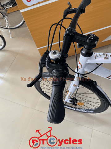 Xe đạp Touring CHAPMAN Bánh 600 Có đề màu Trắng-Bạc